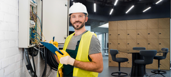 Электромонтажные работы в офисе